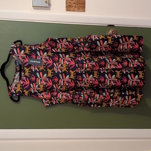 Modcloth Bold Notion Navy Sleeveless Dress (1X)